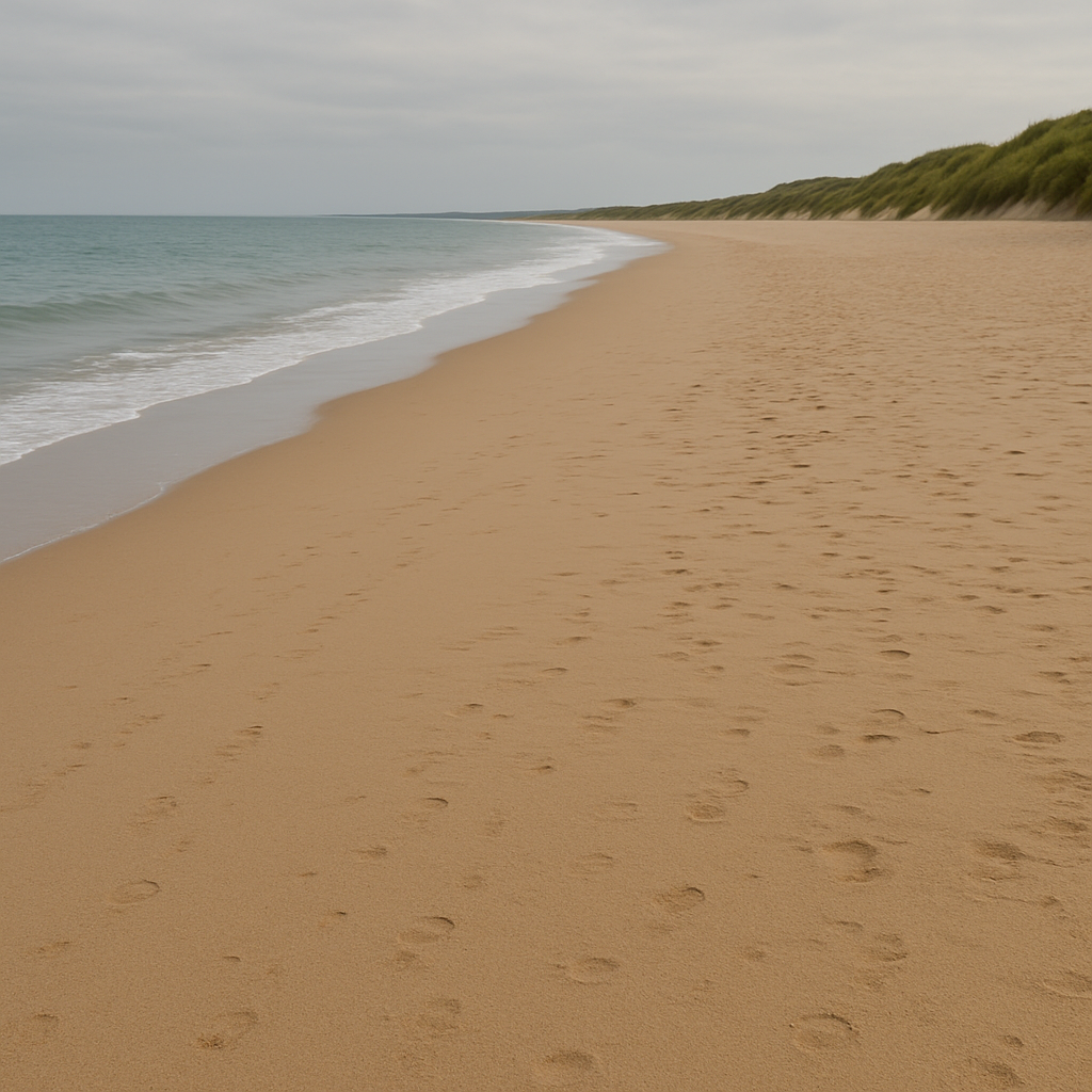 After cleanup - clean beach
